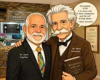 Dr. James Scapillato with Dr. Albert Schweitzer